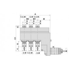 Đầu khoan, phay nhiều đầu hướng tâm - Offset